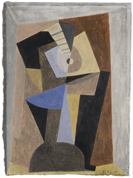 Picasso, Guitare, 1920. Gouache sur papier 23 x 18 cm