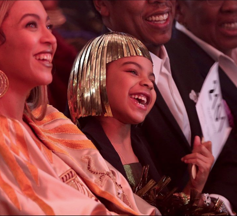 Blue Ivy in prima fila con mamma e papà Beyoncé e Jay-Z