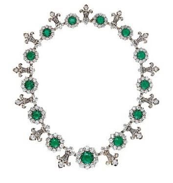 IMPORTANT LATE 19TH CENTURY EMERALD   AND DIAMOND NECKLACE,   BY TIFFANY & CO., 1880s  ESTIMATE: CHF 700,000 – 1,200,000 