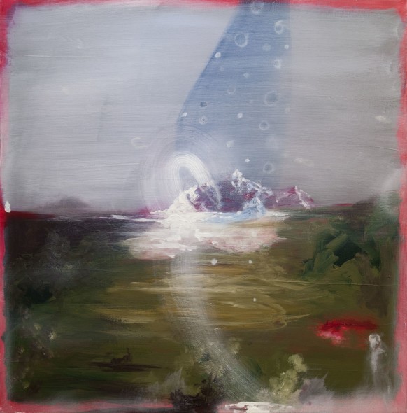 Angelo Bellobono, "Terra mossa" 2017, acrilico e olio su tela 70x70cm, "Marka"