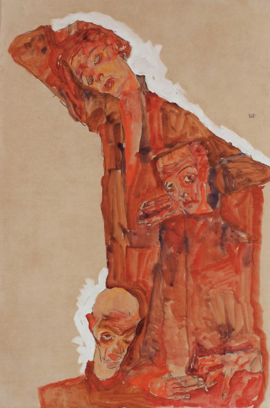 Egon Schiele - Triplo autoritratto,    1911 Vienna, collezione privata Ph. Manfred Thumberger
