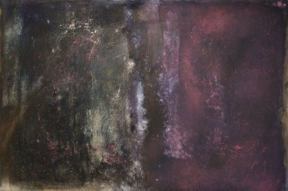 Laura Lambroni, _Nebulosa rosetta_, tecnica mista su metallo, 2017, 60x40 cm_preview