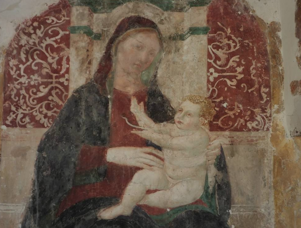 Santa Maria di Varanò Muccia, un affresco all'interno