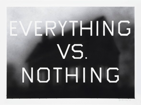 Ed Ruscha (b. 1937) Everything vs. Nothing