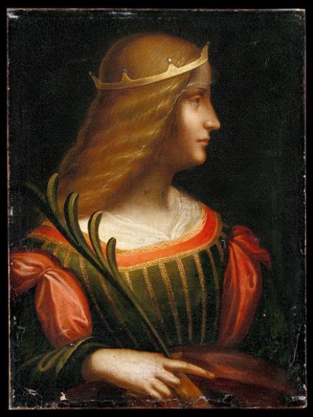Isabella d'Este attribuita a Leonardo