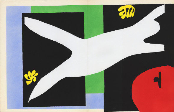 Henri Matisse, Nageuse clean, 1947. Stampa su stencil incollato su carta 425x238 mm