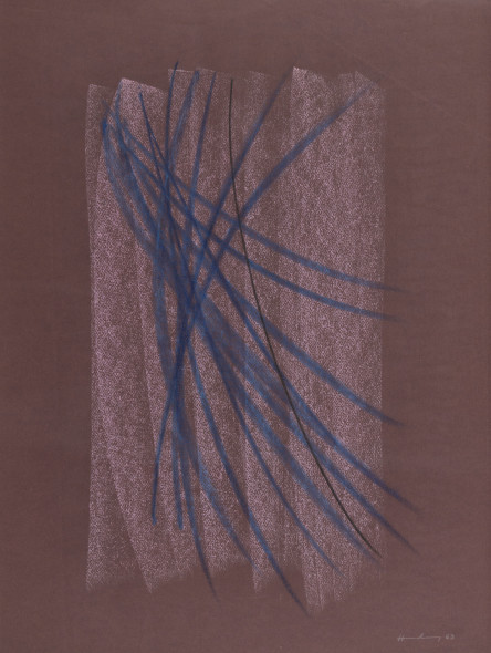 190 HANS HARTUNG (Lipsia 1904 - Antibes 1989) Composizione, 1963 Pastelli su carta, cm. 65 x 50 Firma e data in basso a destra PROVENIENZA Galleria d’Arte Parametro, Roma E 12000-18000