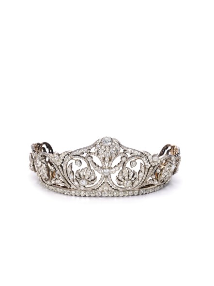 Lot 376 From a princely family Impressive diamond tiara, circa 1830 Estimate: CHF 120,000 – 180,000 / US$ 120,000 – 180, 000