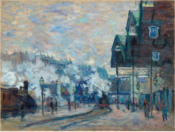 Claude Monet, La Gare Saint-Lazare, Vue extérieure, 