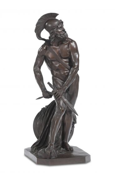 Lotto 285 David D'Angers (Angers 1788 - Parigi 1856) Filopemene, 1837 Scultura in bronzo, altezza cm 88, firma e data incisa sul retro Stima € 8.000 - 10.000