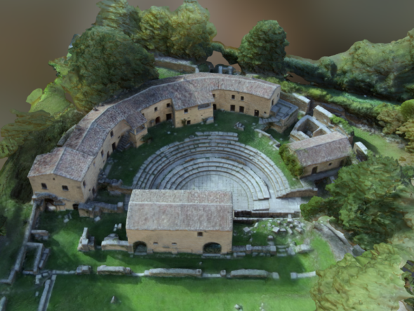 modello 3D, Seapino, sito archeologico, Campobasso, teatro romano