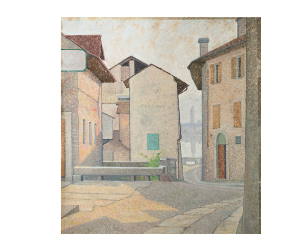  "La piazzetta di Pella, Lago d'Orta" 1934  olio su tela,  cm 70x59,5