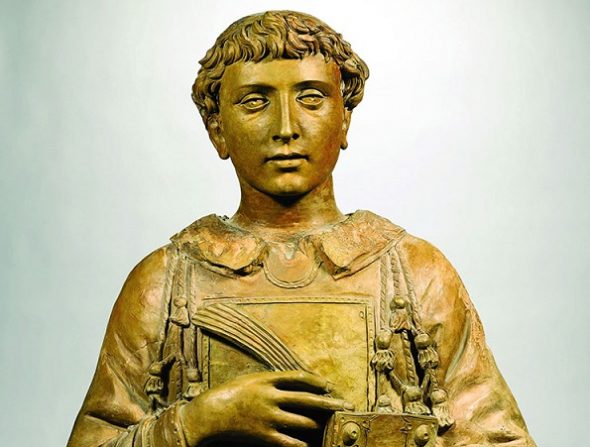 busto in terracotta raffigurante San Lorenzo realizzato da Donatello