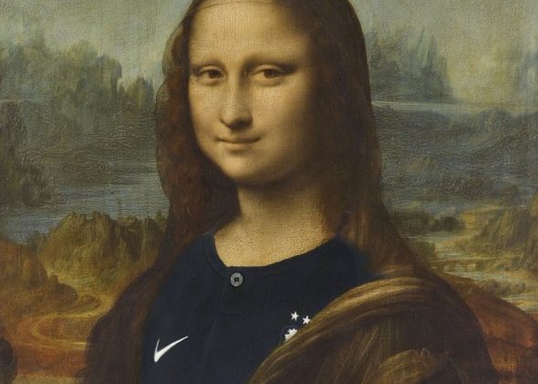 Gioconda con la maglia della nazionale francese di calcio