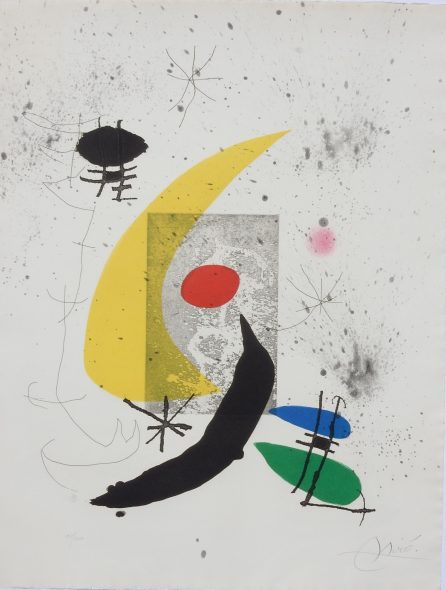 Joan Miro Pour Paul Elurad Radierung/Aquatinta. 80 x 60 cm Courtesy Galerie Bommer, Zurigo