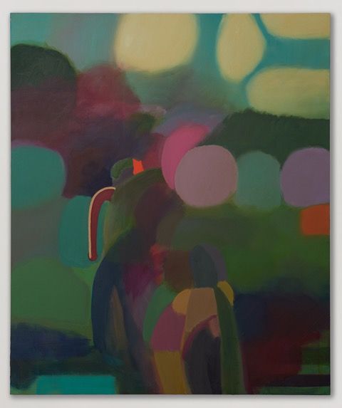 Phoebe Unwin Approach, 2017 olio e acrilico su tela 183 x 153 cm © the artist Courtesy Amanda Wilkinson Gallery, London