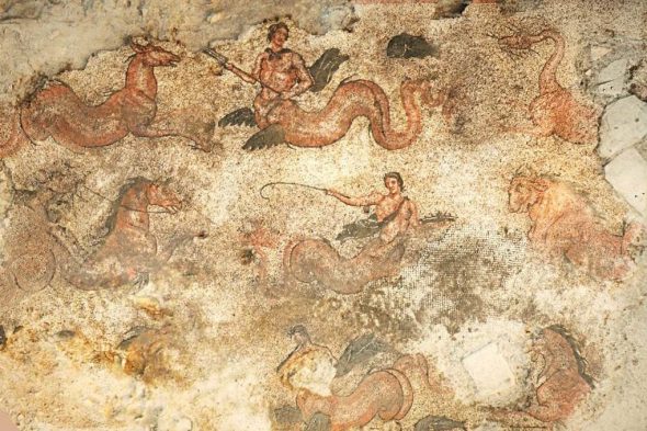 Mosaici già emersi a Trevi sul sito di Pietrarossa