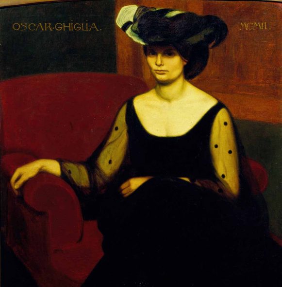 Oscar Ghiglia - Ritratto della moglie Isa Morandini, 1902
