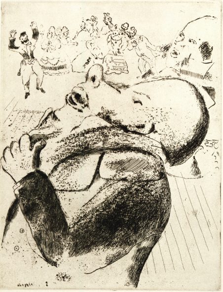 Marc Chagall ANIME MORTE Nozdrëv, 1923/1925 incisione su carta, puntasecca 37,7 x 28 cm Galleria di Stato Tretjakov di Mosca © The State Tretyakov Gallery, Moscow, Russia © Chagall ®, by SIAE 2018