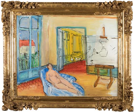 Raoul Dufy. Nu dans l'atelier de la place Arago à Perpignan. 1946. Sitma: 200- 300 mila dollari