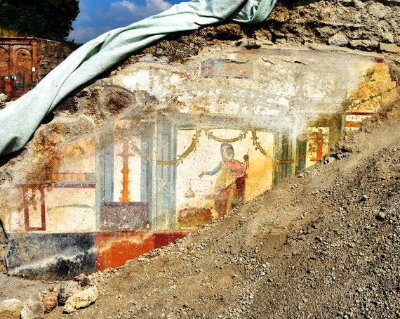 Affresco raffigurante Priapo a Pompei