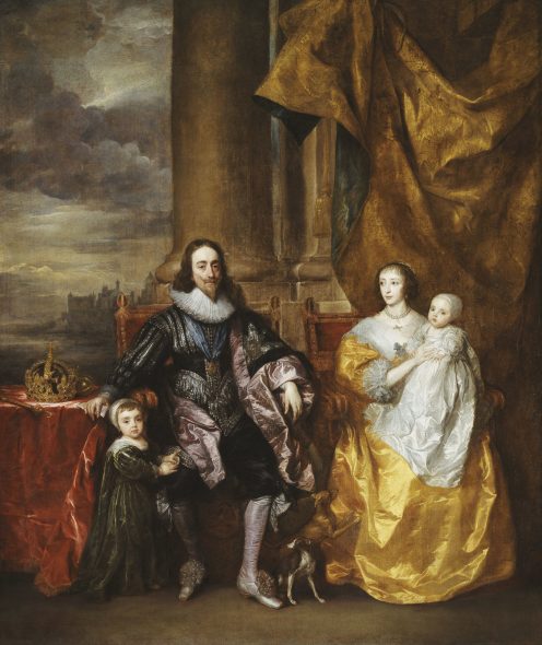 Charles I and Henrietta Maria with their two eldest children, Prince Charles and Princess Mary 1631-32