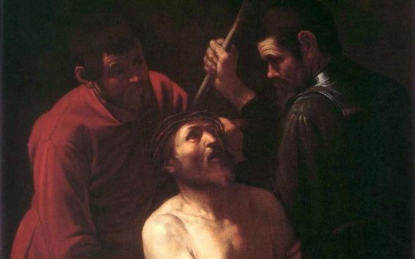 Caravaggio, Cristo incoronato di spine, Collezione Palazzo degli Alberti, Prato (particolare)