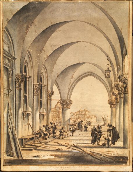 Francesco Guardi (Venezia, 1712 – 1793) SOTTOPORTICO DI PALAZZO DUCALE, Stima 30.000/50.000 euro