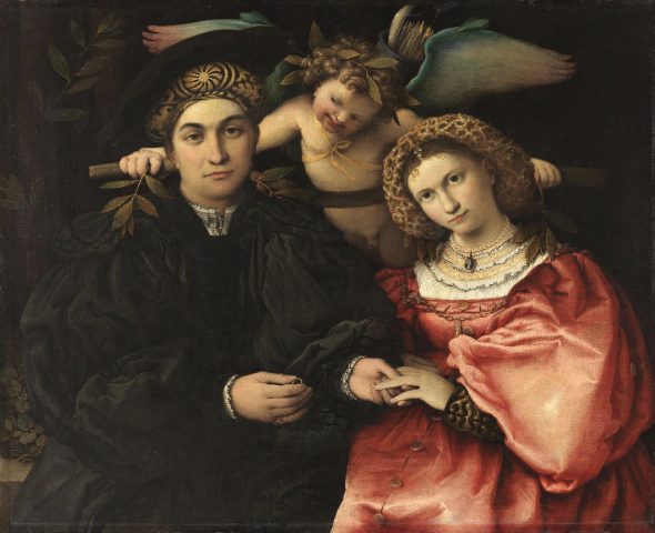 Lorenzo Lotto, Marsilio Cassotti e sua moglie Faustina, 1523. Madrid, Museo Nacional
