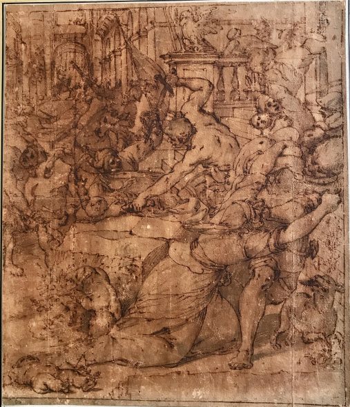 Giovanni Battista Paggi (Genova, 1554 – 1627) STRAGE DEGLI INNOCENTI, Stima 8.000/12.000 euro