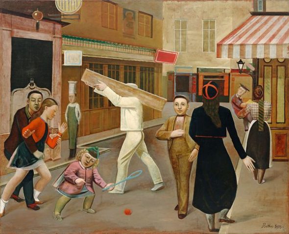Balthus La Rue, 1933 Oil on canvas, 195 x 240 cm The Museum of Modern Art, New York, Bequeathed by James Thrall Soby © Balthus Photo: © 2018. Digital image, The Museum of Modern Art, New York/Scala, Florence