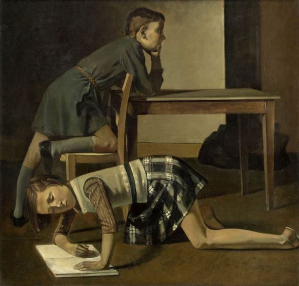 Balthus Les Enfants Blanchard, 1937 Oil on canvas, 125 x 130 cm Musée national Picasso-Paris, Donation by the heirs of Picasso, 1973/1978 © Balthus Photo: RMN-Grand Palais (Musée national Picasso-Paris)/Mathieu Rabeau