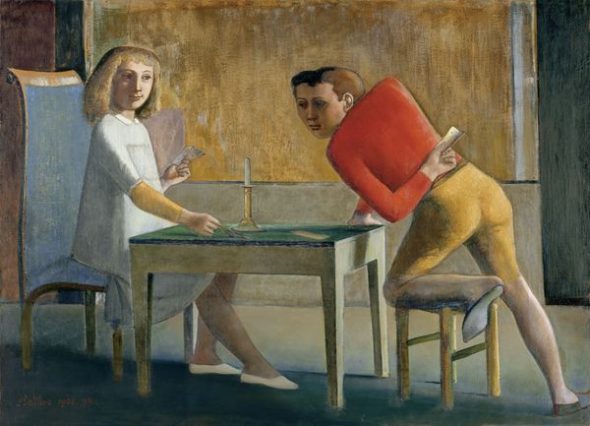 Balthus La Partie de cartes, 1948–1950 Oil on canvas, 140 x 194 cm Museo Nacional Thyssen-Bornemisza, Madrid © Balthus