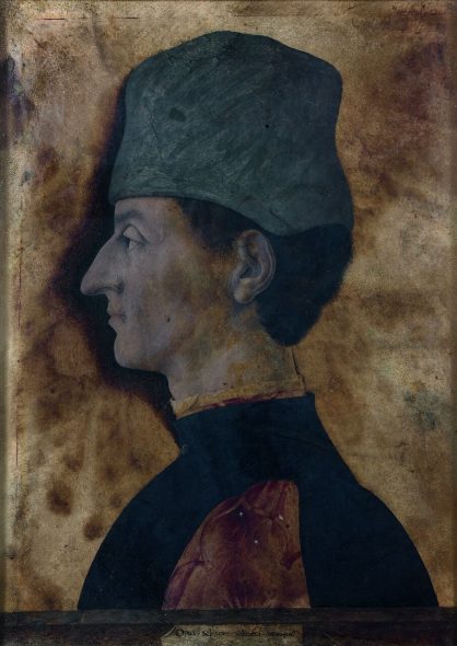 Giorgio Schiavone (Scardona 1433/36 – Sebenico 1504) Ritratto d’uomo , 1460 ca Tempera su pergamena montata su tavola, 37,7 x 29,8 cm