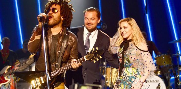 Lenny Kravitz e Madonna insieme a Leonardo di Caprio al Gala 2017 