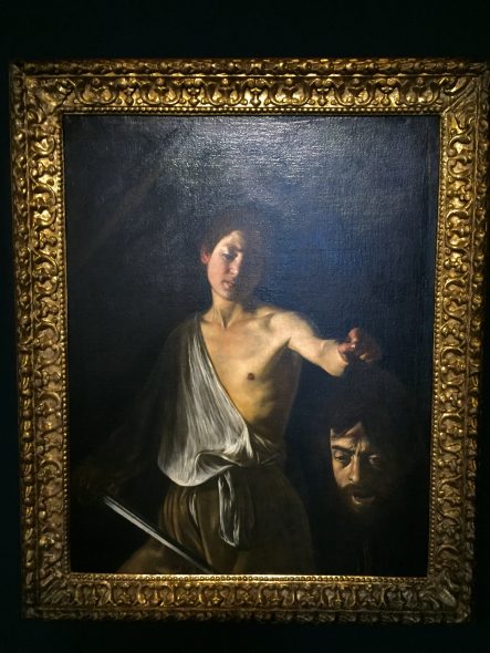 Caravaggio, Davide con la testa di Golia (post 1606). Sanguine - Luc Tuymans on Baroque. Fondazione Prada, Milano. © Foto ArtsLife