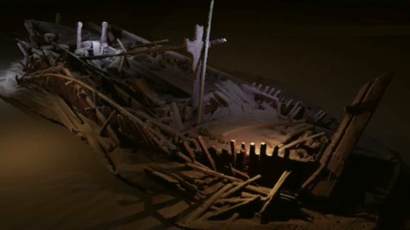 Il relitto della nave trovata sul fondo del Mar Nero