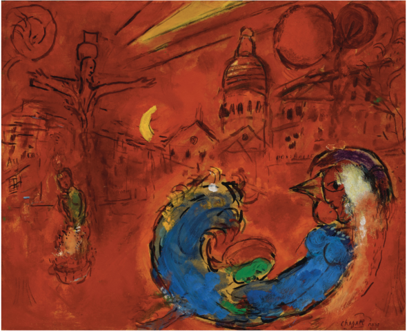 Marc Chagall, Place du Tertre, 1953-54, estimate €500,000-700,000 | Photo: Christie's