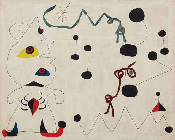 Joan Miró 1893-1983 Femme dans la nuit, 22 March 1945 130 x 162 cm Estimate: $12-18 million