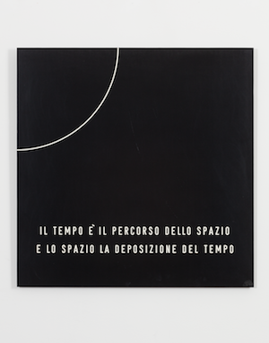 Vincenzo Agnetti ; il tempo è il percorso dello spazio e lo spazio la deposizione del tempo 