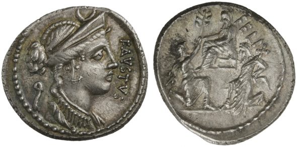 Denario di Fausto Cornelio Silla, Roma 56 a.C. Base d’asta 1.800 euro Venduto per 7.780 euro Record mondiale per questa tipologia di moneta