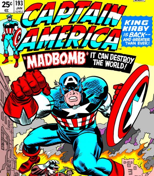 Jack Kirby, Copertina per il numero 193 di Capitan America, Gennaio 1976