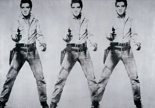Andy Warhol, Triple Elvis [Ferus Type], 1963