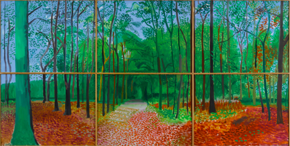 David Hockney. Woldgate Woods, 24, 25, and 26 October 2006