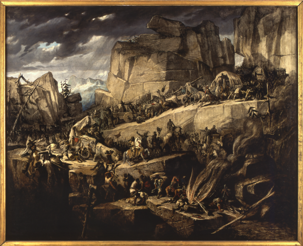 Annibale sulle Alpi, Benedict Masson, 1881, olio su tela, Musée des Beaux Arts, Chambéry