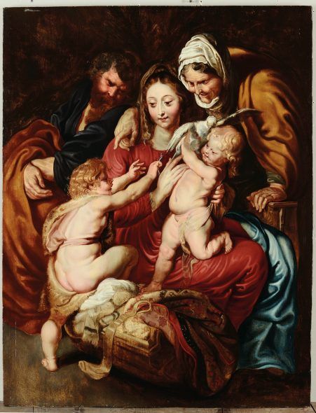 Pietro Paolo Rubens (Siegen 1577 - Anversa 1640), attribuito a olio su tavola, cm 102x78