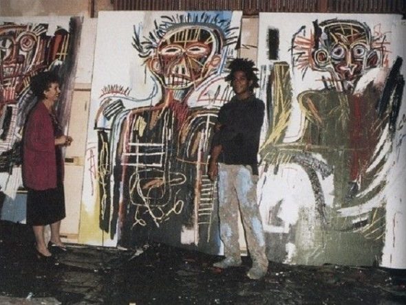 Annina Nosei e Jean Michel Basquiat. Courtesy Annina Nosei.