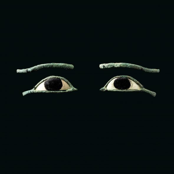 LOT 5 A PAIR OF EGYPTIAN BRONZE EYES AND BROWS THIRD INTERMEDIATE PERIOD - LATE PERIOD, 21ST-30TH DYNASTY, CIRCA 1070-332 B.C. Estimate GBP 5,000 - GBP 8,000
