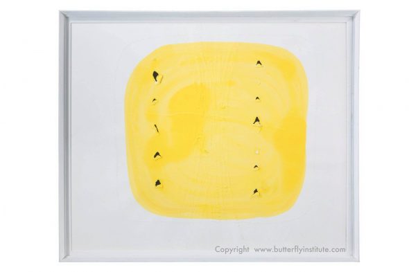 "Concetto Spaziale in Giallo", Lucio Fontana. Butterfly Institute Fine Art 