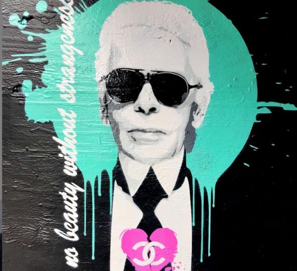 Murale dedicato a Karl Lagerfeld